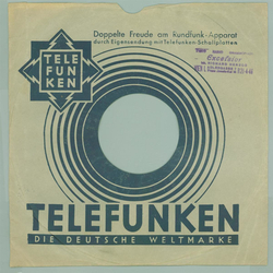 Original Telefunken Cover f�r 25er Schellackplatten A23 B