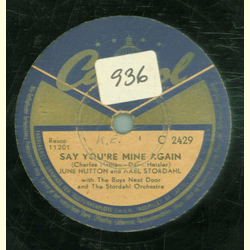 June Hutton, Axel Stordahl - The song from moulin rouge / Say youre mine again