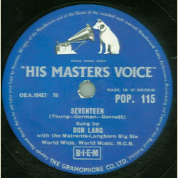 Don Lang - Seventeen / Cloudburst