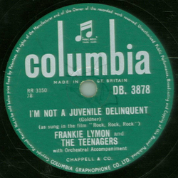 Frankie Lymon and the Teenagers - Im not a Juvenile Delinquent / Baby, Baby