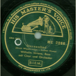 Wilhelm Strienz - Sternenlied / Sing mir das Lied noch...