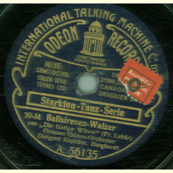 Odeon Orchester - Ballsirenen Walzer / Dollar - Walzer