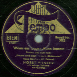Horst Winter - Sing ein Lied , wenn du mal traurig bist / Wenn ein junger Mann kommt