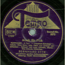 Bernhard Ette - Musik fr dich ( Potpourri 1. Teil ) / Musik fr dich ( Potpourri 2. Teil )