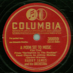 Harry James - Poem Set To Music / I Had The Craziest Dream