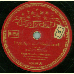 Horst Wende - Liegestuhl und Wochend / Polka Liescher