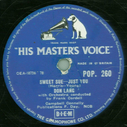Don Lang - Sweet Sue, Just You / Lazy Latin