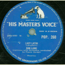 Don Lang - Sweet Sue, Just You / Lazy Latin