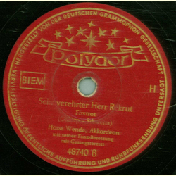 Horst Wende - Anhalter Liesel / Sehr verehrter Herr Rekrut