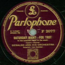Geraldo and his Orchestra - Barrel Organ Rhapsody / Saturday Night