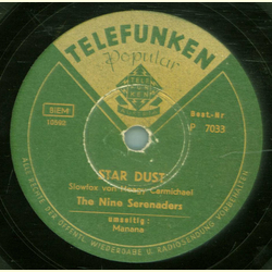 The Nine Serenaders -  Manana / Star Dust
