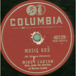 Mindy Carson - Crazy, Madly, Wildly In Love /  Music Box