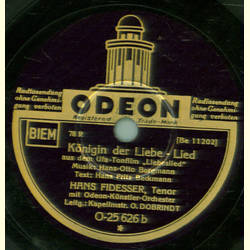 Hans Fidesser, Odeon-K�nstler-Orchester: Dobrindt  - Puszta Fox / K�nigin der Liebe