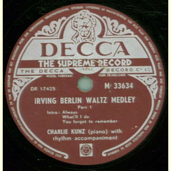 Charlie Kunz - Irving Berlin Waltz Medley Teil 1 / Teil 2