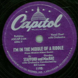 Jo Stafford & Gordon MacRae - I´m In The Middle Of A Riddle / Tea For Two
