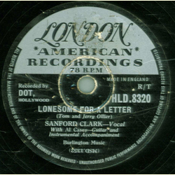 Sanford Clark - The Fool / Lonesome For A Letter