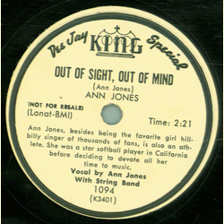 Ann Jones - Out Of Sight, Out Of Mind / Smart Aleck