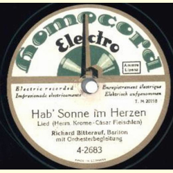 Richard Bitterauf - Alle Tage ist kein Sonntag / Hab Sonne im Herzen