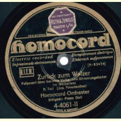 Homocord-Orchester - Zurck zum Walzer  Teil1. / Teil 2.