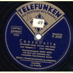 Erna Sack, Erna Sack - Canzonetta / La Folietta