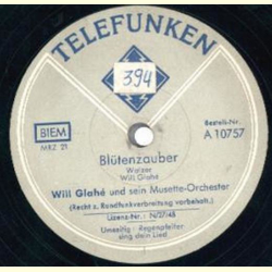 Will Glah und sein Musette-Orchester - Bltenzauber / Regenpfeifer sing dein Lied