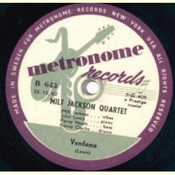 Milt Jackson Quartet - Vendome / Rose Of The Rio Grande