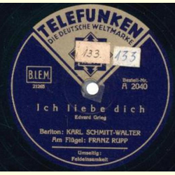 Karl Schmitt-Walter - Ich liebe dich / Feldeinsamkeit