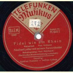 Adalbert Lutter - Fidel wie am Rhein / Gold`ner Frohsinn-heit`res Lachen