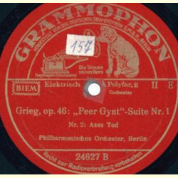 Philharmonisches Orchester - Peer Gynt Suite Nr.1 : Morgenstimmung / Ases Tod