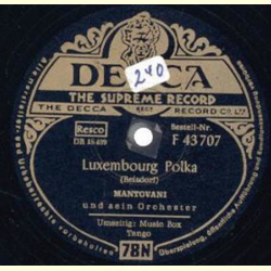 Mantovani - Luxembourg Polka / Music Box Tango