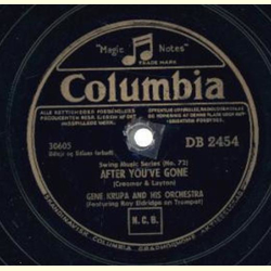 Gene Krupa Jazz Trio - Dark Eyes / After Youve Gone