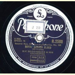 Bix Beiderbecke - Second new Rhythm Style Series, No. 183...