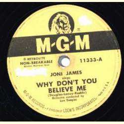 Joni James - Why Don`t You Believe Me / Purple Shades