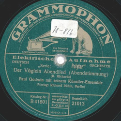 Paul Godwin m. s. Künstler-Ensemble  - Der Vöglein...