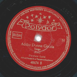 Detlev Lais - Signorina / Addio Donna Grazia