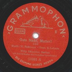 Willy Schneider - Gute Nacht, Mutter / Weit du Muatterl...