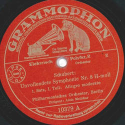 Philharmonisches Orchester - Schubert: Unvollendete Symphonie Nr. 8 H-Moll, 1 Satz , 1. Teil  / Schubert: Unvollendete Symphonie Nr. 8 H-Moll, 1 Satz  2 Teil
