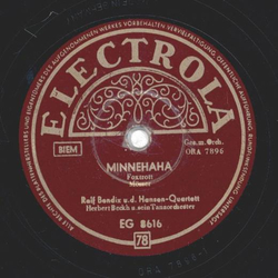 Ralf Bendix u.d. Hansen Quartett - Minnehaha / So geht...