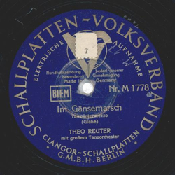 Theo Reuter mit groem Tanzorchester - Kleiner Mohr / Im Gnsemarsch