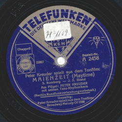 Am Flgel: Peter Kreuder mit seinen Tanz-Rhythmikern - Peter Kreuder spielt aus dem Tonfilm: Maienzeit / Peter Kreuder spielt aus dem Tonfilm: Broadway Melody of 1938