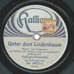 Kalliope-Orchester - Unter dem Lindenbaum / Nein nein Herr Zimmermann, Sie sind ein schlimmer Mann