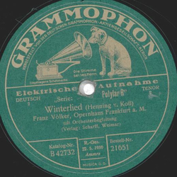 Franz Vlker - Nakiris Hochzeit / Winterlied