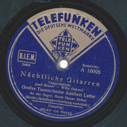 Groes Tanzorchester Adalbert Lutter, an der Orgel: Horst Hanns Sieber - Nchte von Hawaii / Nchtliche Gitarren