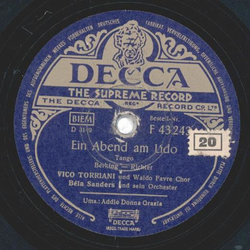 Vico Torriani und Waldo Favre-Chor - Ein Abend am Lido /...