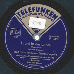 Ern Kaisz - Drunt in der Lobau / Hab ein blaues Himmelbett