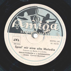 Cornel-Trio - Der alte Schloteich / Spiel mir eine alte Melodie