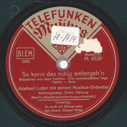 Erwin Hartung, Adalbert Lutter mit seinem Tanzorchester -...