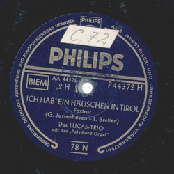 Das Lucas-Trio - Der lange Jan aus Amsterdam / Ich hab ein Huschen in Tirol