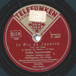 Eric Helgar; Groes Tanzorchester: Adalbert Lutter -  In Rio de Janeiro / Rote Rosen