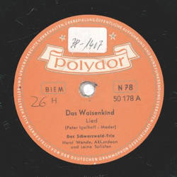 Das Schwarzwald-Trio - Das Waisenkind / Mein Mtterlein